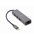 ADAPTADOR DE RED GEMBIRD USB C GIGABIT CON CONCENTRADOR USB 31 DE 3 PUERTOS