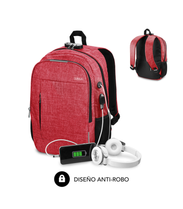 MOCHILA SUBBLIM URBAN LOCK BACKPACK 16 RED