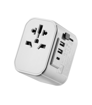 ADAPTADOR DE VIAJE EWENT 2 PUERTOS USB Y TIPO C USA UK AUS CHINA