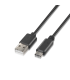 CABLE AISENS USB 20 3A TIPO USB C M A M NEGRO 05M