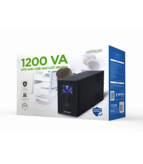 SAI GEMBIRD CON USB Y DISPLAY LCD 1200 VA NEGRO