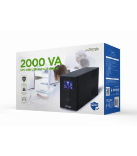 SAI GEMBIRD CON USB Y DISPLAY LCD 2000 VA NEGRO