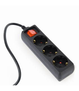 REGLETA SAI GEMBIRD 3 SCHUKO INTER CON FUSIBLE 10 A ENC C14 CABLE 0 6 M NEGRO