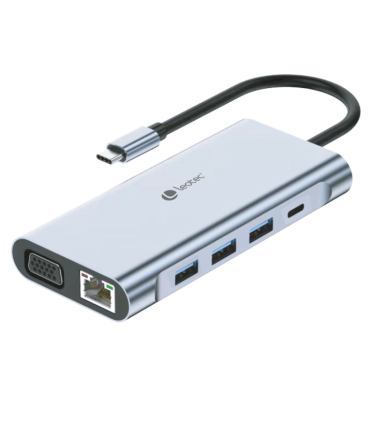 LEOTEC DOCKING STATION 11 1 1USB C PD100 3USB30 1USB C 1 HDMI 1VGA 1TJSD MCSD