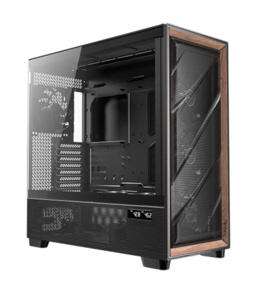 CAJA ANTEC FLUX PRO EUV WOOD ATX 2XUSB30 SIN FUENTE NEGRO