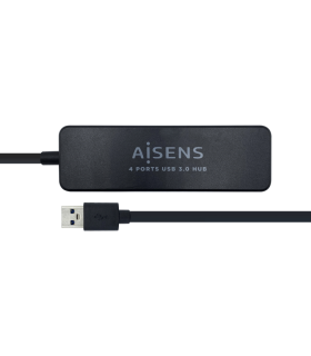 HUB AISENS USB 30 TIPO A M 4XTIPO A H NEGRO 30CM
