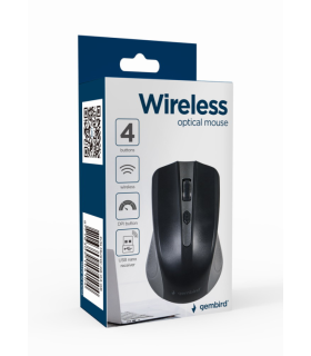 RATON GEMBIRD OPTICO NEGRO GRIS RF INALAMBRICO PILAS