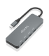 HUB AISENS USB 32 GEN2 10G USB C M 4XUSB C H 15CM GRIS