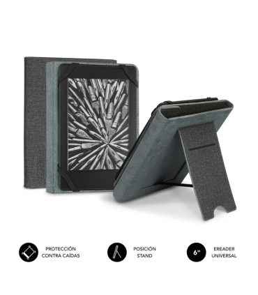 FUNDA TABLET SUBBLIM CLEVER EBOOK STAND CASE 6 GREY