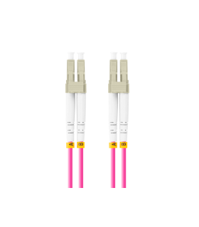 CABLE DE FIBRAOPTICA LANBERG 1M MULTI LC UPC LC UPC DUPLEX OM4 50 125 LSZH VIOL