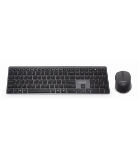 COMBO TECLADO RATON GEMBIRD BUSINESS SLIM RETROILUMINADO INALAMBRICO ES NEGRO