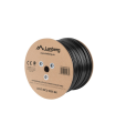 BOBINA CABLE RED LANBERG EXTERIOR UTP RJ45 CAT.5E SOLIDO CU AWG24 305M NEGRO FLU