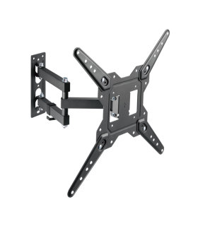 SOPORTE AISENS PARED GIRATORIO INCLINABLE MONITOR TV 30KG 23 55 NEGRO