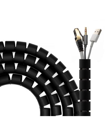 ORGANIZADOR CABLES AISENS ESPIRAL 25MM NEGRO 2mts