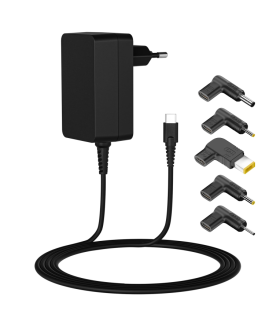 CARGADOR LEOTEC NOTEBOOK USB C 45W 5 PUNTAS