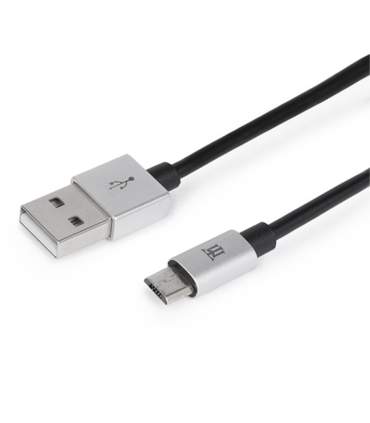 CABLE MAILLON PREMIUM MICRO USB 24 ALUMINIO PLATEADO 1M