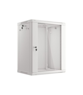 ARMARIO LANBERG MURAL RACK 19 15U 600X450 FLAT PACK V2 PUERTA CRISTAL GRIS
