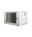 ARMARIO LANBERG MURAL RACK 19" 6U 600X450 FLAT PACK V2 PUERTA CRISTAL GRIS