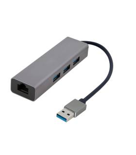 ADAPTADOR DE RED GEMBIRD USB AM GIGABIT CON HUB DE 3 PUERTOS USB 30