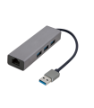 ADAPTADOR DE RED GEMBIRD USB AM GIGABIT CON HUB DE 3 PUERTOS USB 3.0