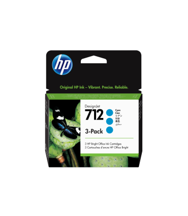 TINTA HP 712 PACK 3 CIAN