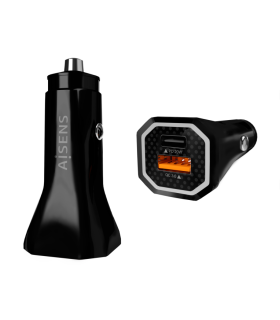 CARGADOR DE COCHE AISENS 38W1xUSB C PD30 20W1xUSB A QC30 18W NEGRO