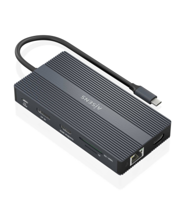 DOCK AISENS 12 EN 1 USB C A 2xHDMI DP RJ45 4xUSB A USB C USB C PD 20CM