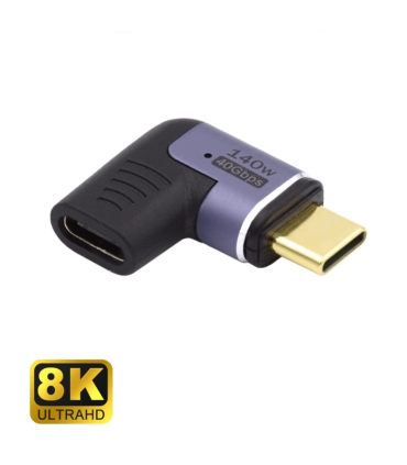 ADAPTADOR USB C EWENT MACHO HEMBRA MAGNETICO PD140W PURPURA