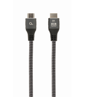 CABLE TRENZADO HDMI 21 8K 60HZ GEMBIRD SELECT PLUS SERIES CON ETHERNET 2M NEGRO