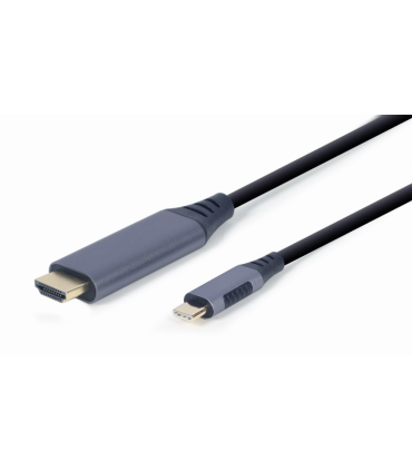 CABLE ADAPTADOR DE PANTALLA GEMBIRD USB TIPO C A HDMI GRIS ESPACIAL 18 M