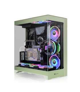 CAJA THERMALTAKE CTE E550 TG MID TOWER 2XUSB 30 1XUSB C SN FUENTE VERDE MATCHA