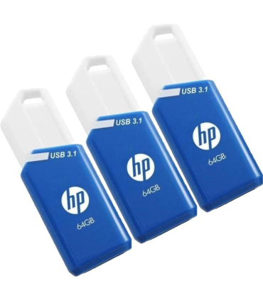 USB 31 HP 64GB X755W PACK DE 3 AZUL
