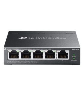 SWITCH TP LINK OMADA ES205GP 5 PORT GIGA 4 PORT POE