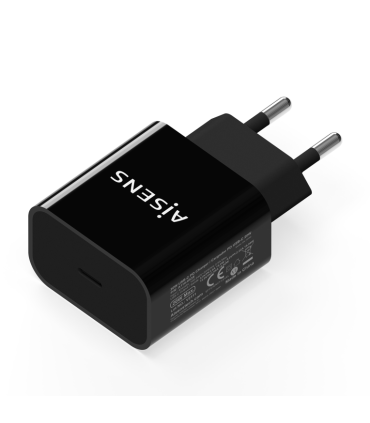 CARGADOR USB C AISENS PD30 1 PUERTO 1xUSB C 20W NEGRO