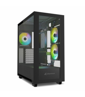 CAJA ATX SHARKOON REBEL C60 2VENTX120MM 2XUSB3 SIN FUENTE NEGRO