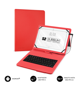 FUNDA TABLET SUBBLIM KEYTAB PRO USB 101 RED