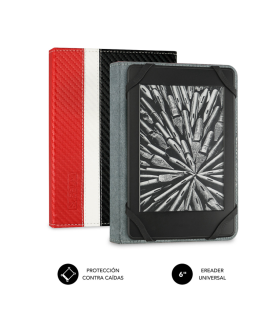 FUNDA TABLET SUBBLIM CLEVER EBOOK CASE 6 RED