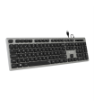 TECLADO SUBBLIM WIRED ERGO KEYS SILENT FLAT HQ USB GREY