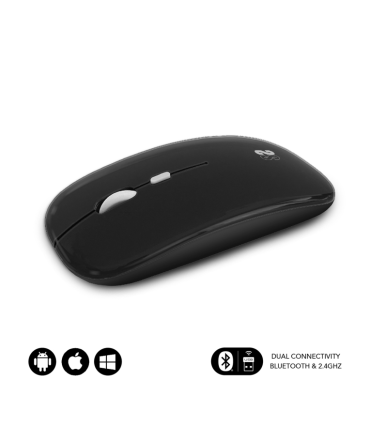 RATON SUBBLIM DUAL FLAT BLACK BLUETOOHT BATERIA RECARGABLE