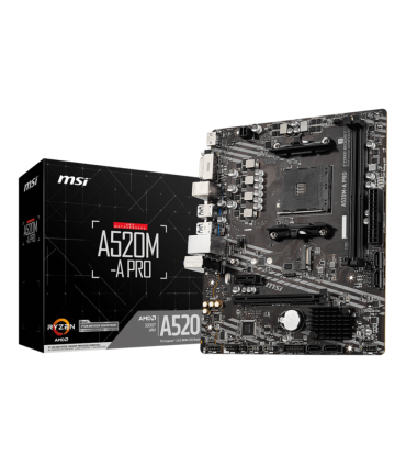 PLACA BASE MSI A520M A PRO AM4 MATX 2XDDR4
