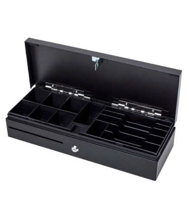 CAJON PORTAMONEDAS MUSTEK 460X170MM 7 BILL 8 MON APERT VERT RJ12 MICROSWITCH