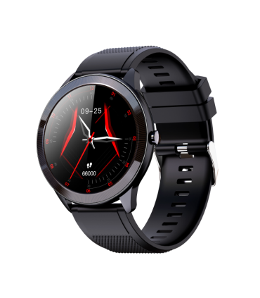 SMARTWATCH LEOTEC 128 MULTISPORT WAVE NEGRO PANTALLA REDONDA