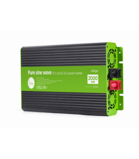 INVERSOR CORRIENTE DC AC GEMBIRD COCHE DE ONDA SINUSOIDAL PURA DE 12 V 2000 W