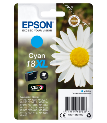TINTA EPSON EXPRESION HOME 18XL CIAN XP102 205 215 305 405