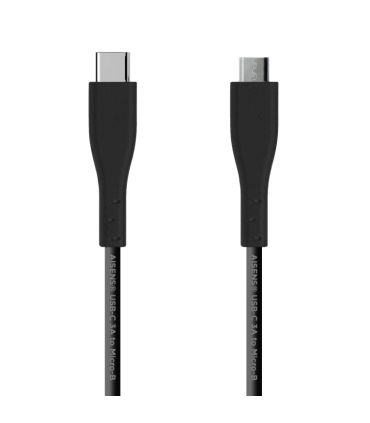 CABLE AISENS USB 20 3A TIPO USB C M MICRO B M NEGRO 2mts