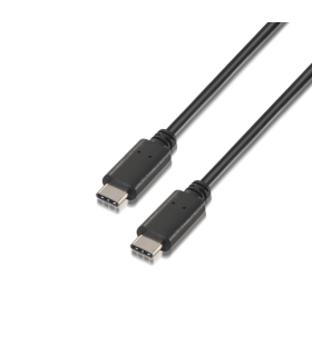 CABLE AISENS USB 20 3A TIPO USB C M USB C M NEGRO 20M