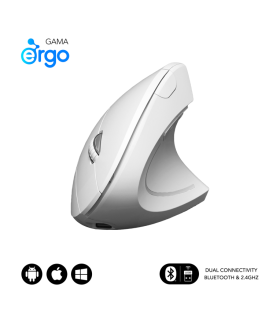 RATON SUBBLIM GLIDE ERGO DUAL BLANCO BLUETOOTH BATERIA RECARGABLE