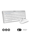 COMBO TECLADO RATON SUBBLIM MULTIDISPOSITIVO BLUETOOTH PLATEADO/BLANCO