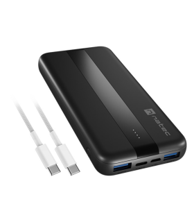 POWERBANK NATEC TREVI SLIM QV2 10000MAH 2XUSB A 18W 1XUSB C 20W CABLE USB C
