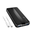 POWERBANK NATEC TREVI SLIM QV2 10000MAH 2XUSB-A 18W + 1XUSB-C 20W + CABLE USB-C
